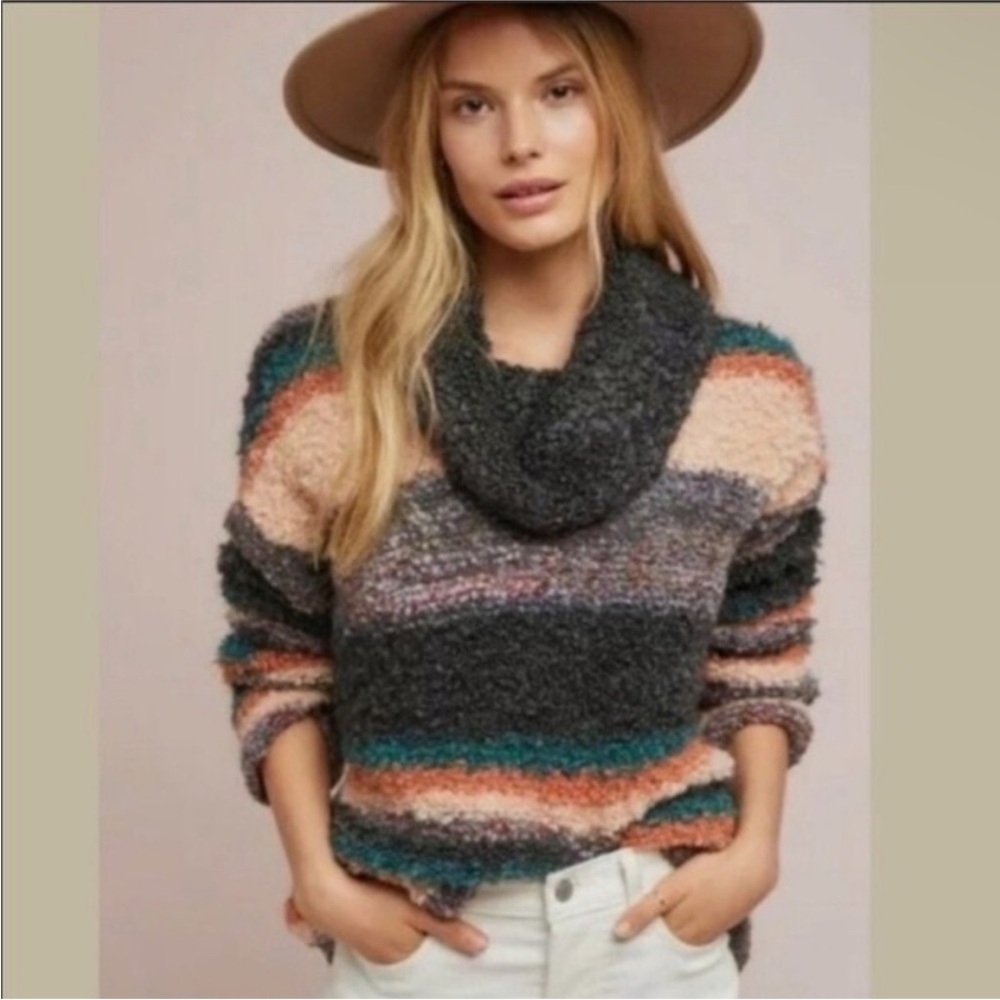 Moth / Anthropologie Murray Stripe Nubby Sweater XS